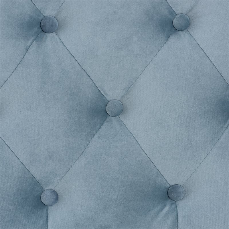 Baxton Studio Benjamin Light Blue and Dark Brown Finished Wood Full Size Daybed