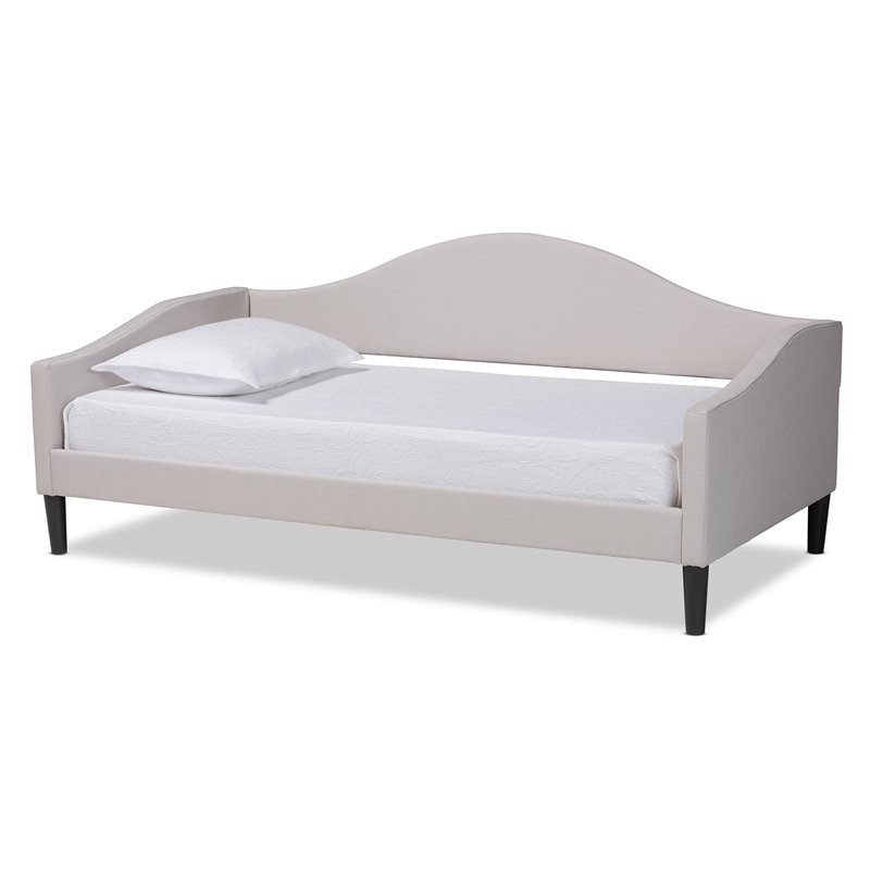 Baxton Studio Milligan Beige and Dark Brown Finished Wood Twin Size Daybed