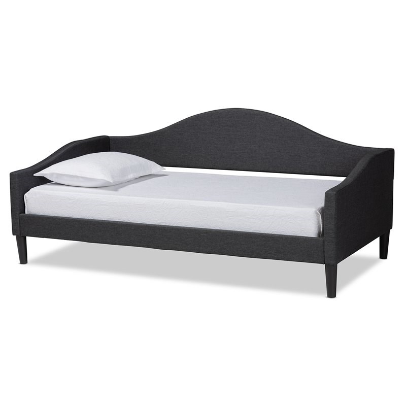 Baxton Studio Milligan Charcoal and Dark Brown Finished Wood Twin Size Daybed