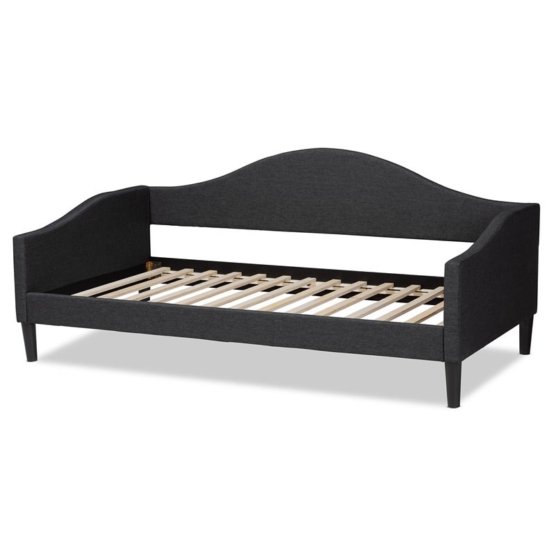 Baxton Studio Milligan Charcoal and Dark Brown Finished Wood Twin Size Daybed
