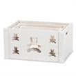 Baxton Studio Sagen White Finished Wood 3-Piece Storage Crate Set