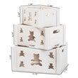 Baxton Studio Sagen White Finished Wood 3-Piece Storage Crate Set
