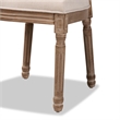 Baxton Studio Louis Beige and Brown Finished Wood Dining Chair Set with Rattan