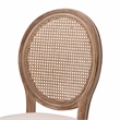 Baxton Studio Louis Beige and Brown Finished Wood Dining Chair Set with Rattan