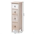 Baxton Studio Seanna Multi-Colored Wood 4-Drawer Storage Unit