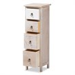 Baxton Studio Seanna Multi-Colored Wood 4-Drawer Storage Unit