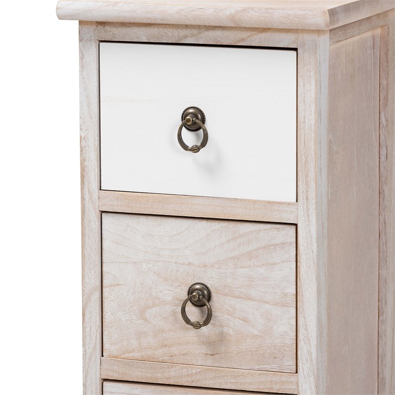 Baxton Studio Seanna Multi-Colored Wood 4-Drawer Storage Unit