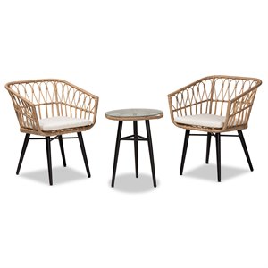 baxton studio aimon beige and brown synthetic rattan 3-piece patio set