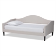 Baxton Studio Milligan Beige Fabric and Brown Finished Wood Full Size Daybed