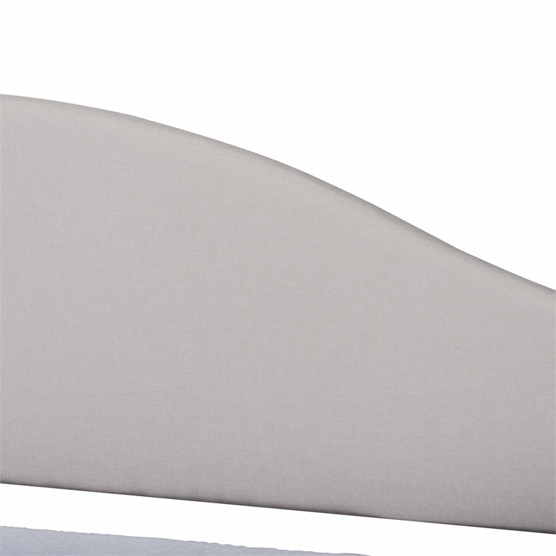 Baxton Studio Milligan Beige Fabric and Brown Finished Wood Full Size Daybed