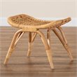Baxton Studio Bernardo Natural Brown Rattan Ottoman