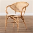 Baxton Studio Varick Modern Brown Finished Rattan Dining Chair