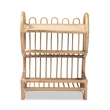 Baxton Studio Liora Modern Bohemian Brown Finished Rattan 2-Tier Display Shelf