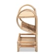 Baxton Studio Liora Modern Bohemian Brown Finished Rattan 2-Tier Display Shelf