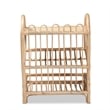 Baxton Studio Liora Modern Bohemian Brown Finished Rattan 2-Tier Display Shelf