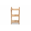 Baxton Studio Barras Modern Bohemian Brown Finished Rattan 3-Tier Display Shelf