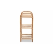 Baxton Studio Barras Modern Bohemian Brown Finished Rattan 3-Tier Display Shelf