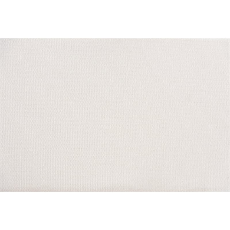 Baxton Studio Jayden Modern Bohemian White Fabri and Brown Rattan Accent Chair