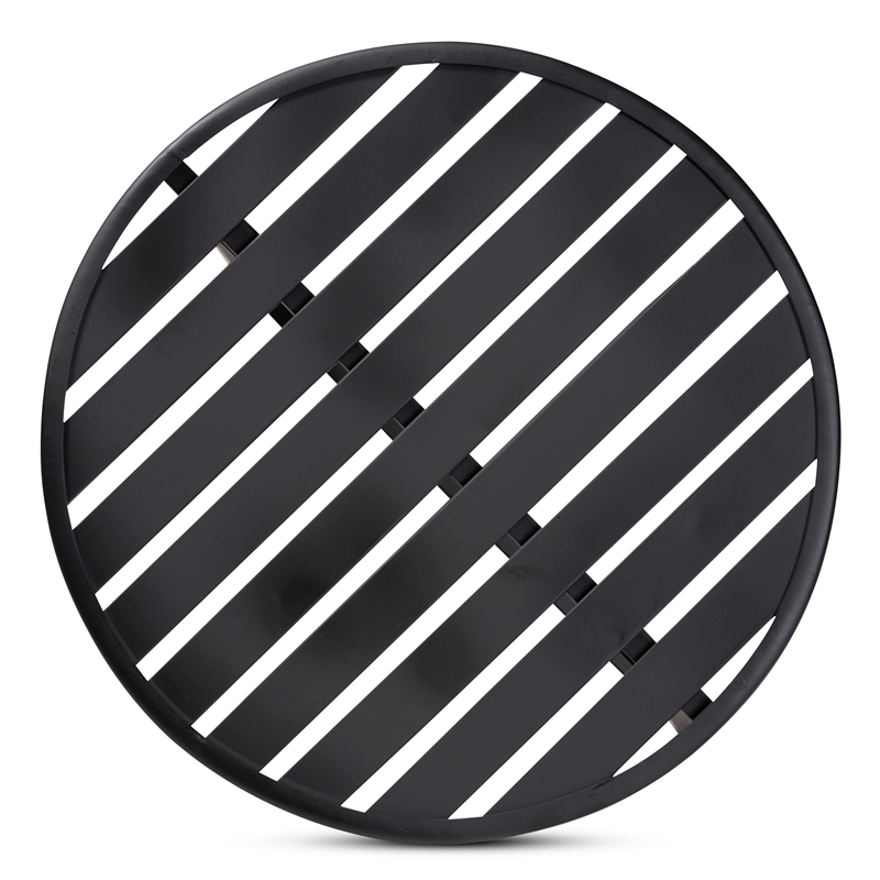 Baxton Studio Sadiya Industrial Black Metal Outdoor Side Table