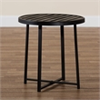 Baxton Studio Sadiya Industrial Black Metal Outdoor Side Table