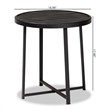 Baxton Studio Sadiya Industrial Black Metal Outdoor Side Table