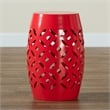 Baxton Studio Hallie Contemporary Red Metal Outdoor Side Table