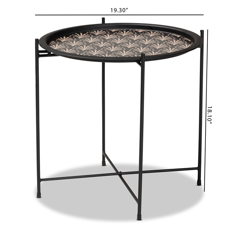 Baxton Studio Ivana Contemporary Black Metal Plant Stand