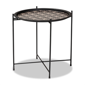 Baxton Studio Ivana Contemporary Black Metal Plant Stand