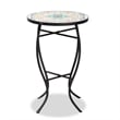 Baxton Studio Gaenor Contemporary Black Metal and Colored Ceramic Plant Stand