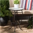 Baxton Studio Gaenor Contemporary Black Metal and Colored Ceramic Plant Stand