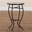 Baxton Studio Gaenor Contemporary Black Metal and Colored Ceramic Plant Stand