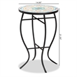 Baxton Studio Gaenor Contemporary Black Metal and Colored Ceramic Plant Stand