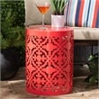 Baxton Studio Jamila Contemporary Red metal Outdoor Side Table
