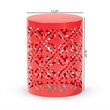 Baxton Studio Jamila Contemporary Red metal Outdoor Side Table