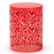 Baxton Studio Jamila Contemporary Red metal Outdoor Side Table