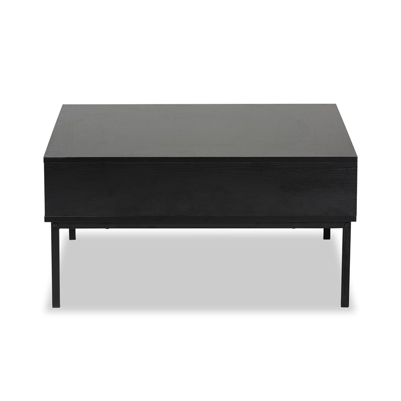Baxton Studio Haben Contemporary Two-Tone Oak and Black Wood Coffee Table