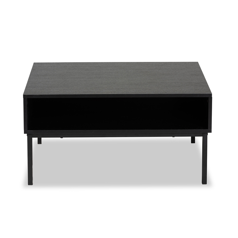 Baxton Studio Haben Contemporary Two-Tone Oak and Black Wood Coffee Table