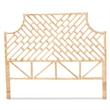 Baxton Studio Jayliah Modern Brown Rattan Queen Size Standalone Headboard