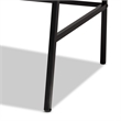 Baxton Studio Palmira Modern Brown  Wood and Black Metal Desk with Shelves