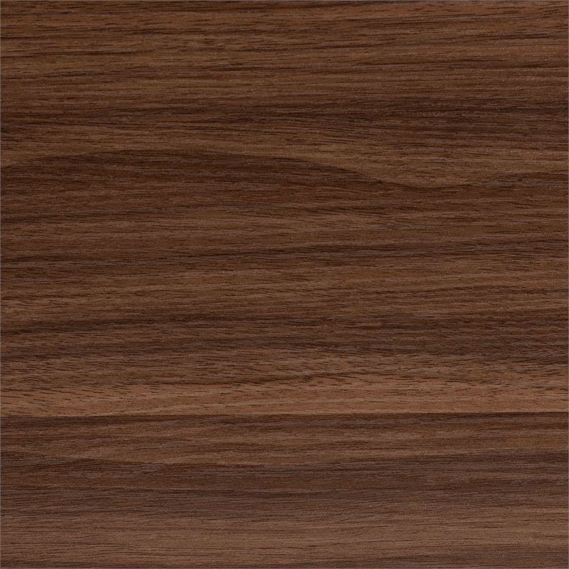 Baxton Studio Palmira Modern Brown  Wood and Black Metal Desk with Shelves