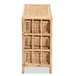Baxton Studio Dariana Modern  Natural Brown Rattan 6-Drawer Storage Cabinet