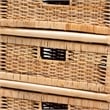 Baxton Studio Dariana Modern  Natural Brown Rattan 6-Drawer Storage Cabinet