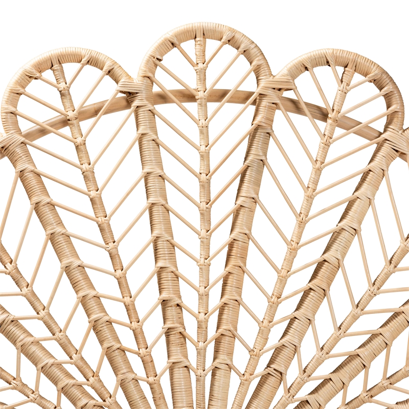 Baxton Studio Variel Modern Bohemian Rattan Queen Size Standalone Headboard