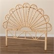 Baxton Studio Variel Modern Bohemian Rattan Queen Size Standalone Headboard