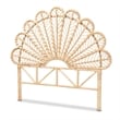 Baxton Studio Variel Modern Bohemian Rattan Queen Size Standalone Headboard