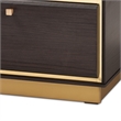 Baxton Studio Cormac Transitional Wood and Gold Metal 2-Drawer Coffee Table