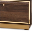 Baxton Studio Cormac Transitional  Wood and Gold Metal 2-Drawer Coffee Table
