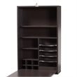 Baxton Studio Millard Modern Dark Brown Finished Wood Wall-Mounted Folding Desk