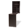 Baxton Studio Millard Modern Dark Brown Finished Wood Wall-Mounted Folding Desk