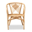 Baxton Studio Kagama Modern Bohemian Natural Brown Rattan Dining Chair